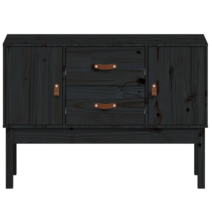 skænk 110x40x78 cm massivt fyrretræ sort