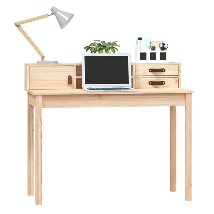 skrivebord 110x50x93 cm massivt træ fyrretræ