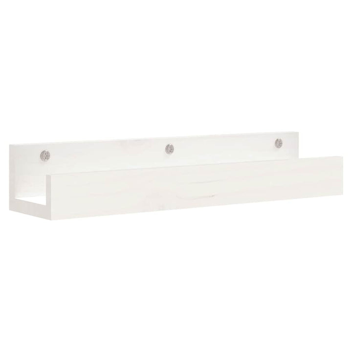 væghylder 2 stk. 50x12x9 cm massivt fyrretræ hvid