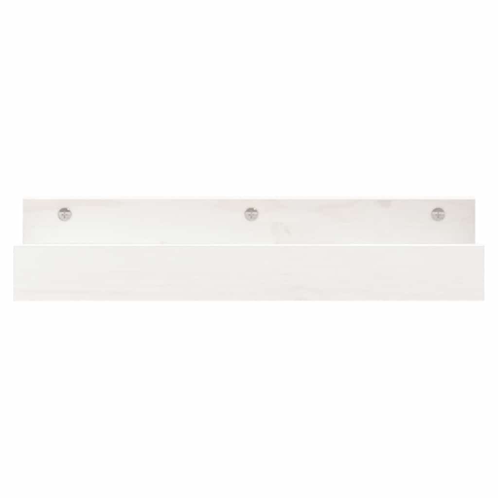 væghylder 2 stk. 50x12x9 cm massivt fyrretræ hvid