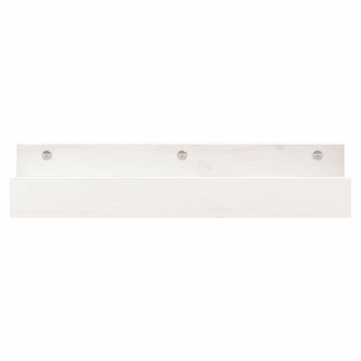 væghylder 2 stk. 50x12x9 cm massivt fyrretræ hvid