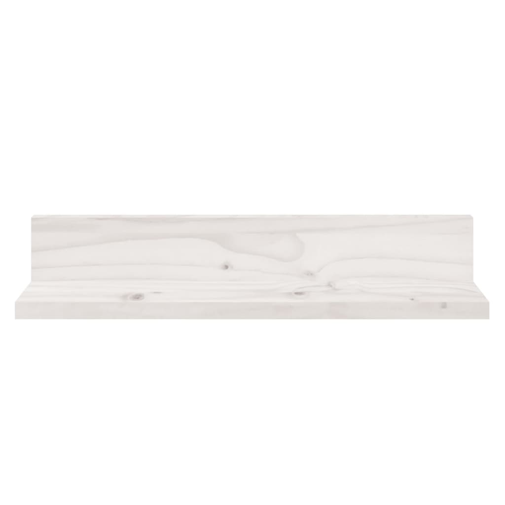 væghylder 2 stk. 50x11x9 cm massivt fyrretræ hvid