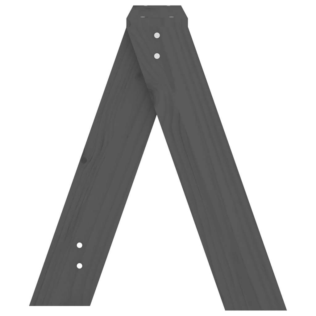 taburetter 2 stk. 40x40x45 cm massivt fyrretræ grå