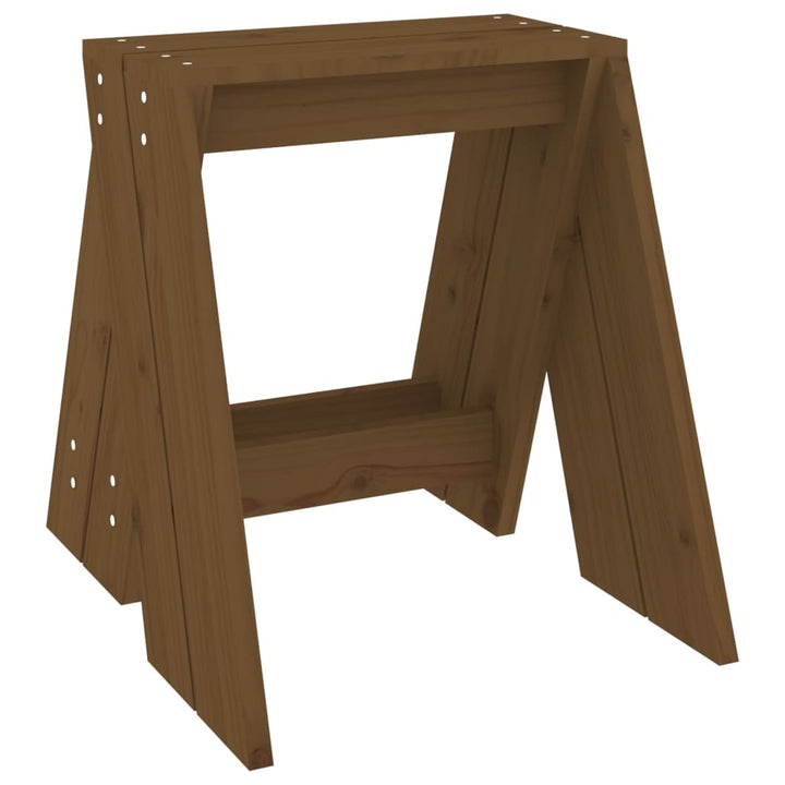 taburetter 2 stk. 40x40x45 cm massivt fyrretræ gyldenbrun