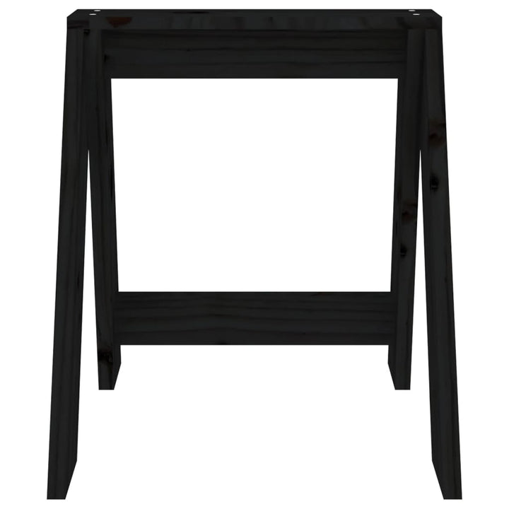 taburetter 2 stk. 40x40x45 cm massivt fyrretræ sort