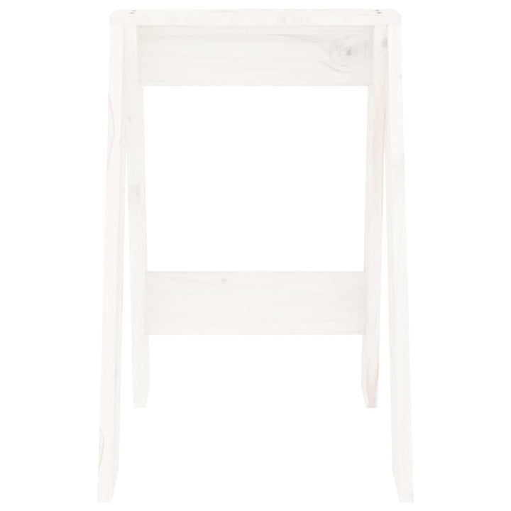 taburetter 2 stk. 40x40x60 cm massivt fyrretræ hvid