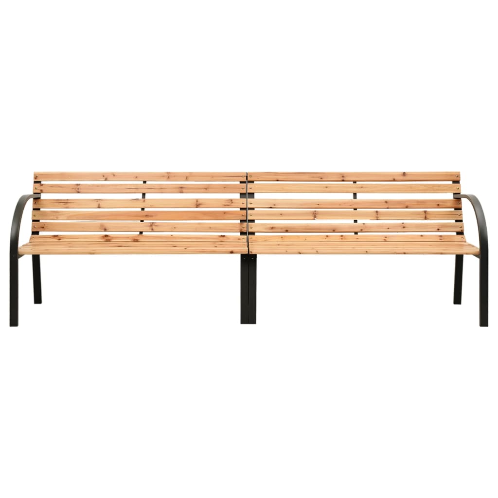 dobbelt havebænk 225 cm massivt grantræ