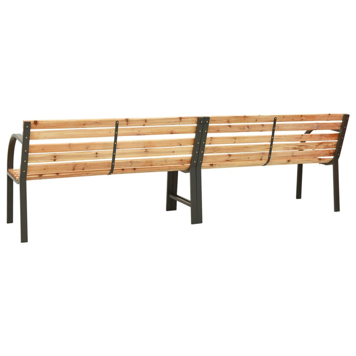 dobbelt havebænk 225 cm massivt grantræ