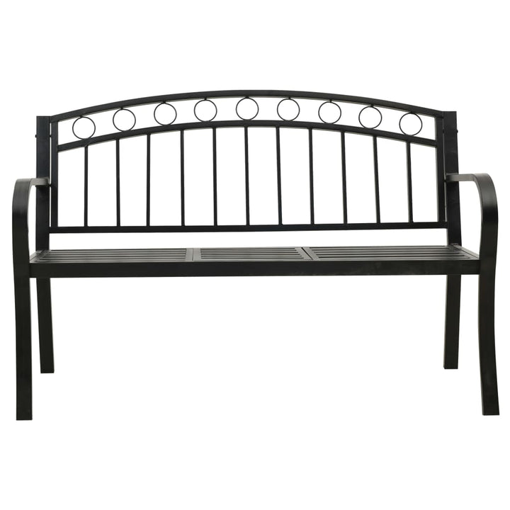 havebænk med bord 120 cm stål sort