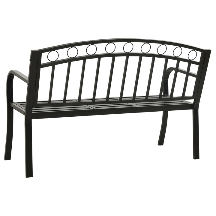 havebænk med bord 120 cm stål sort