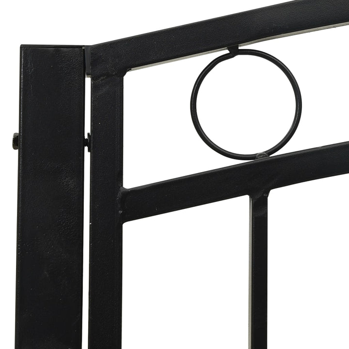 havebænk med bord 120 cm stål sort
