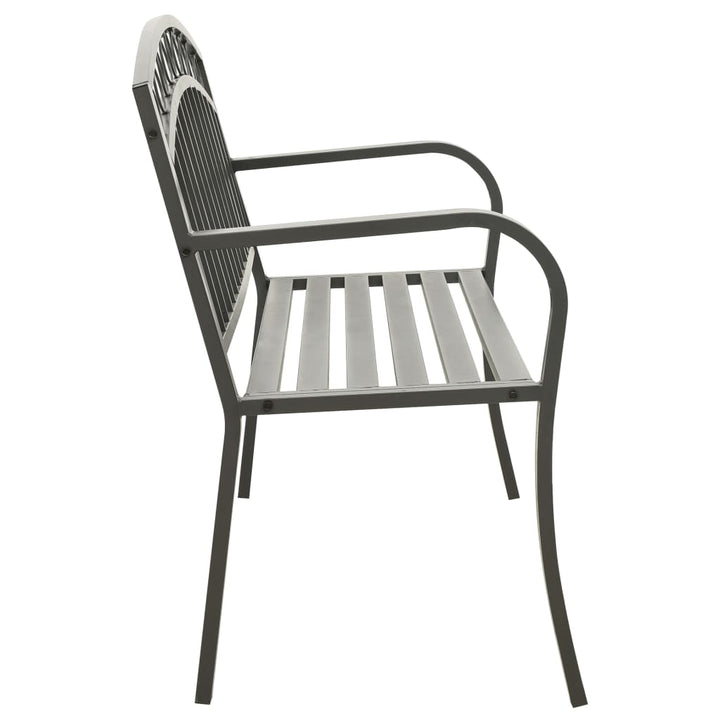 havebænk 120 cm stål grå