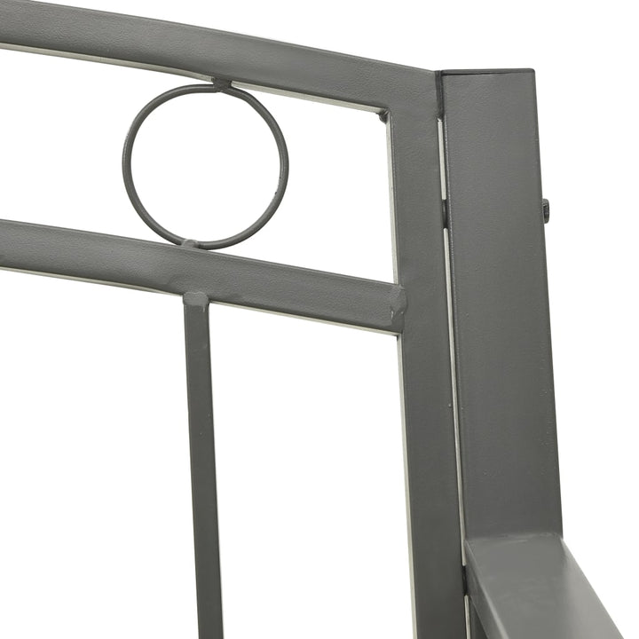 havebænk 120 cm stål grå