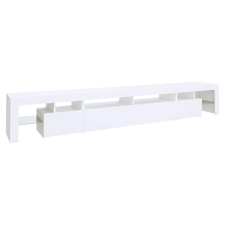 tv-skab med LED-lys 260x36,5x40 cm hvid