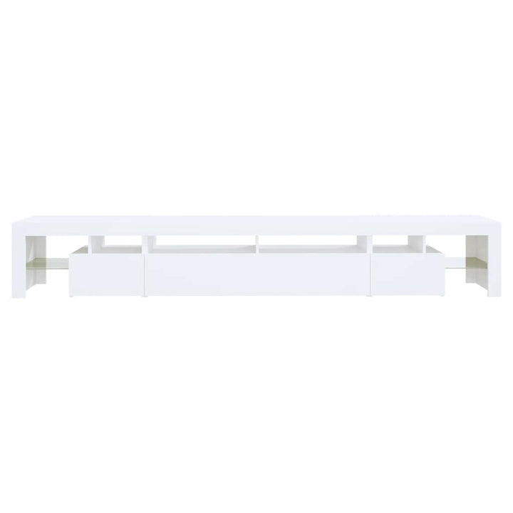 tv-skab med LED-lys 260x36,5x40 cm hvid