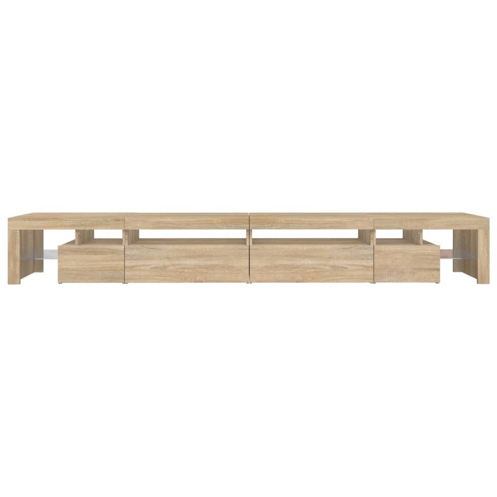 tv-bord med LED-lys 290x36,5x40 cm sonoma-eg