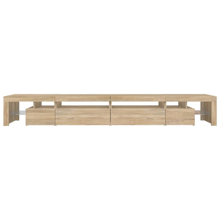 tv-bord med LED-lys 290x36,5x40 cm sonoma-eg