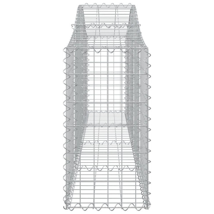 buet gabionkurv 200x30x60/80 cm galvaniseret jern