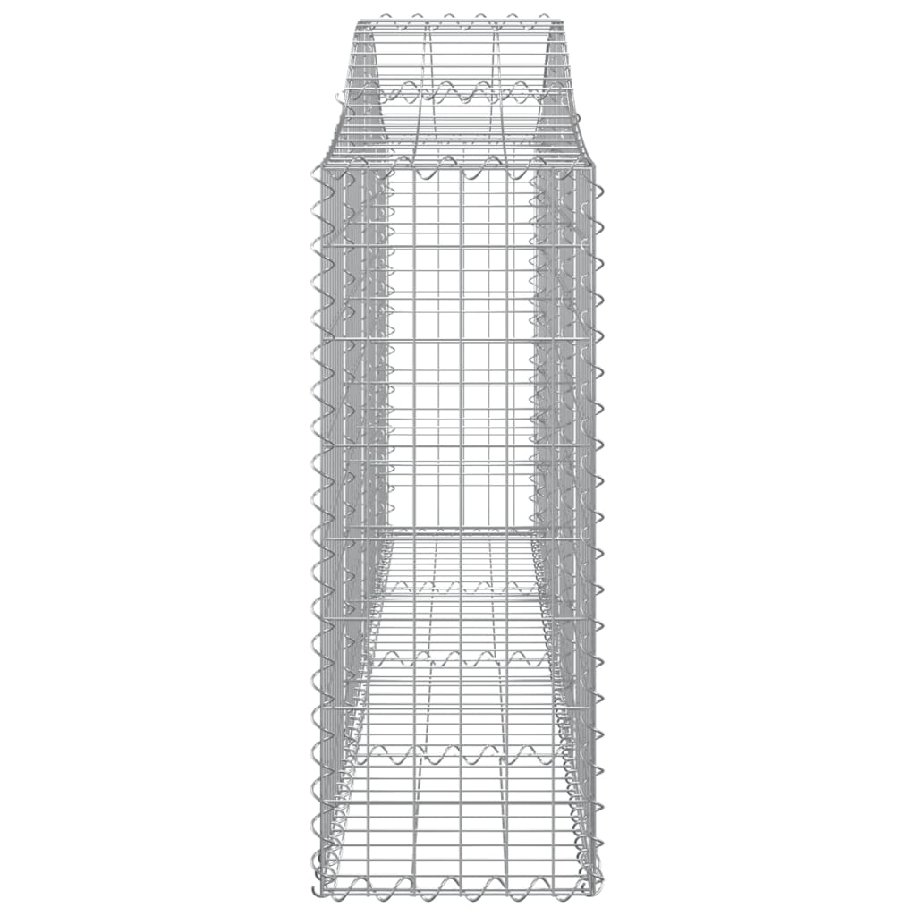 buet gabionkurv 200x30x80/100 cm galvaniseret jern