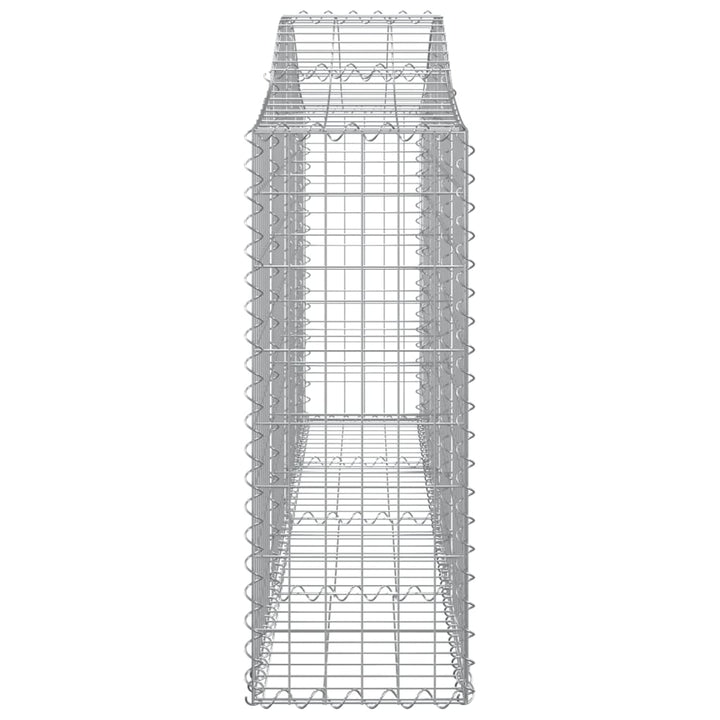 buet gabionkurv 200x30x80/100 cm galvaniseret jern