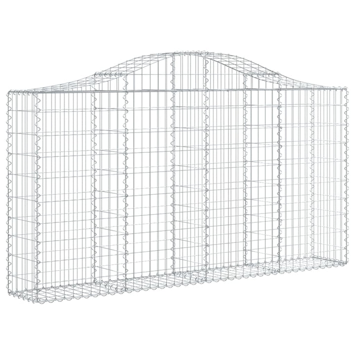 buet gabionkurv 200x30x100/120 cm galvaniseret jern