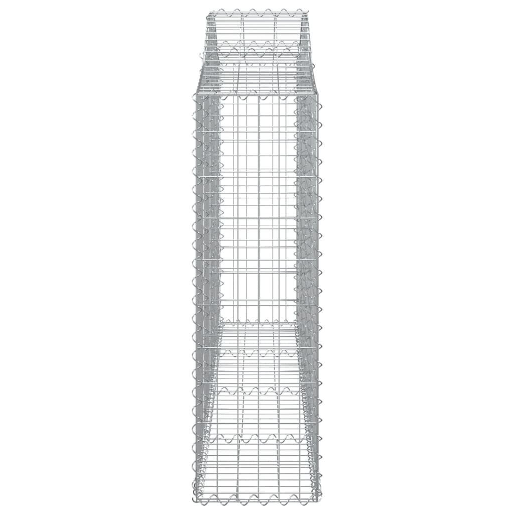 buet gabionkurv 200x30x100/120 cm galvaniseret jern