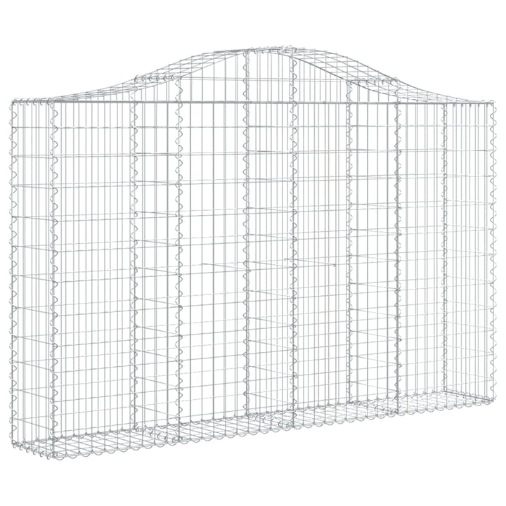buet gabionkurv 200x30x120/140 cm galvaniseret jern