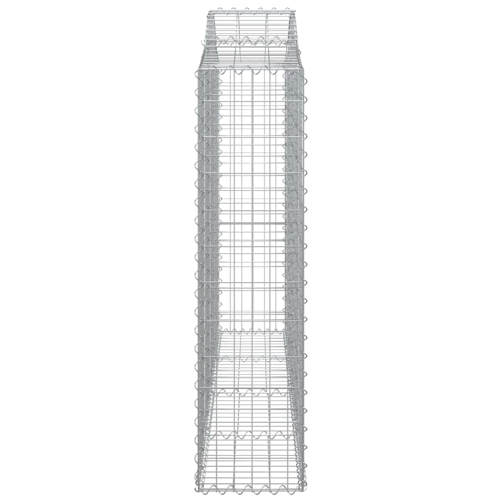 buet gabionkurv 200x30x120/140 cm galvaniseret jern