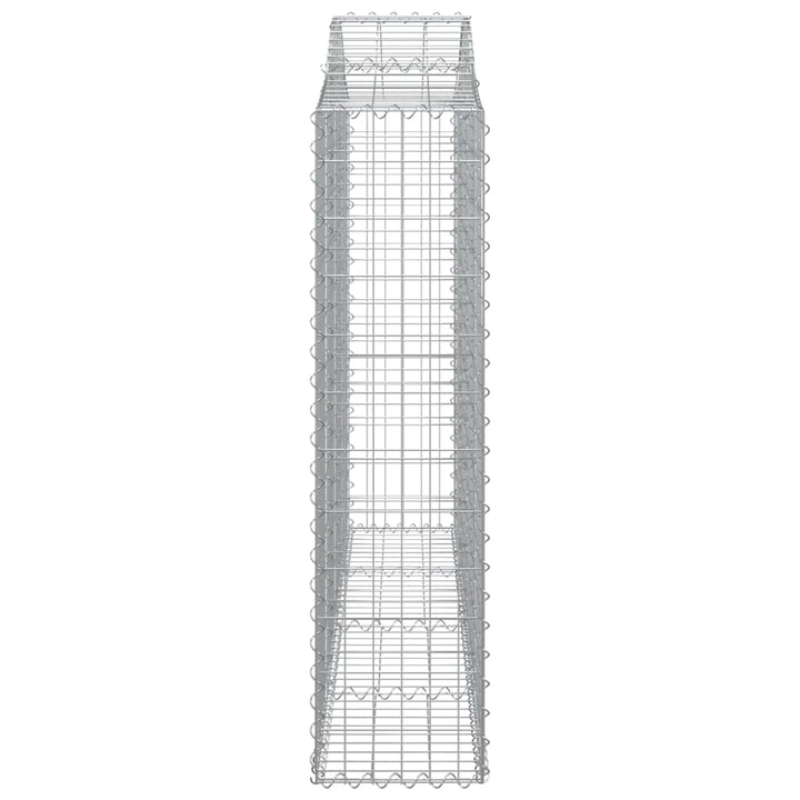 buet gabionkurv 200x30x120/140 cm galvaniseret jern