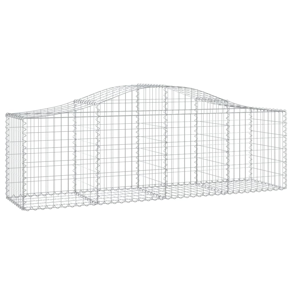 buet gabionkurv 200x50x60/80 cm galvaniseret jern