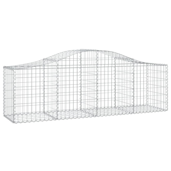 buet gabionkurv 200x50x60/80 cm galvaniseret jern