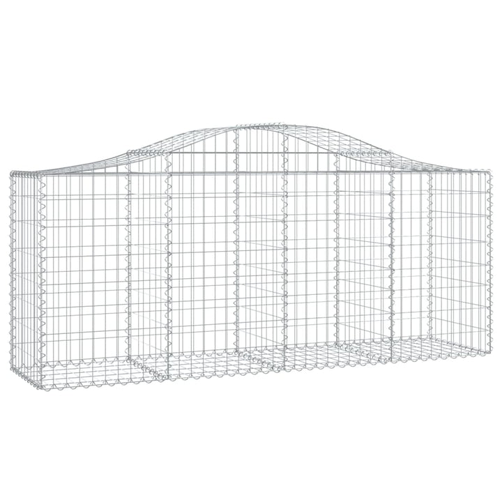 buet gabionkurv 200x50x80/100 cm galvaniseret jern