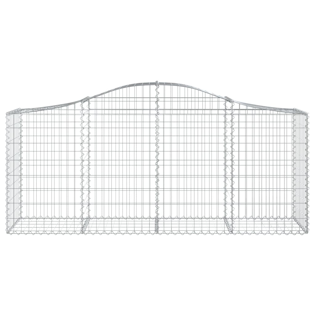 buet gabionkurv 200x50x80/100 cm galvaniseret jern