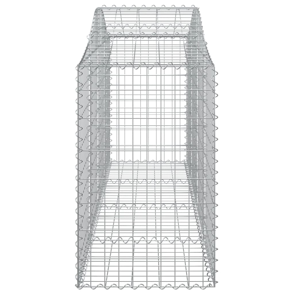 buet gabionkurv 200x50x80/100 cm galvaniseret jern
