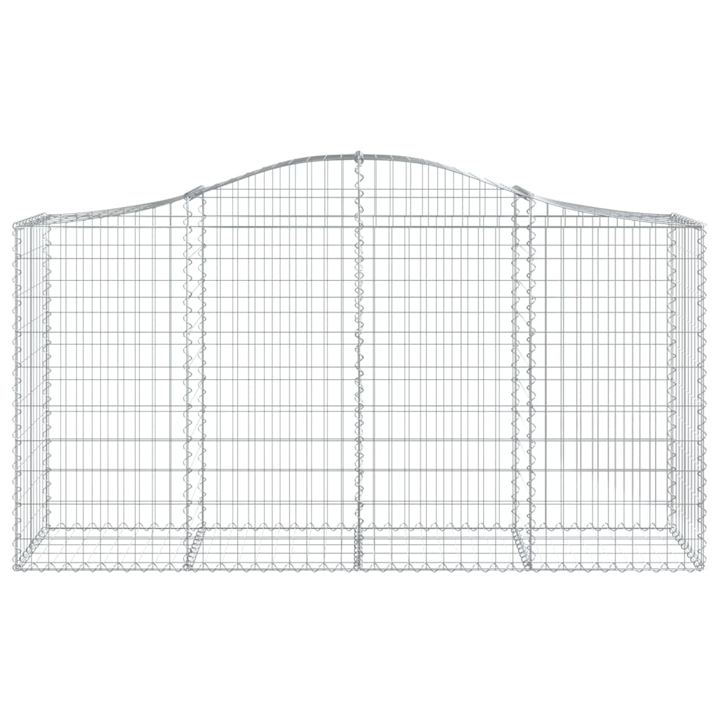 buet gabionkurv 200x50x100/120 cm galvaniseret jern