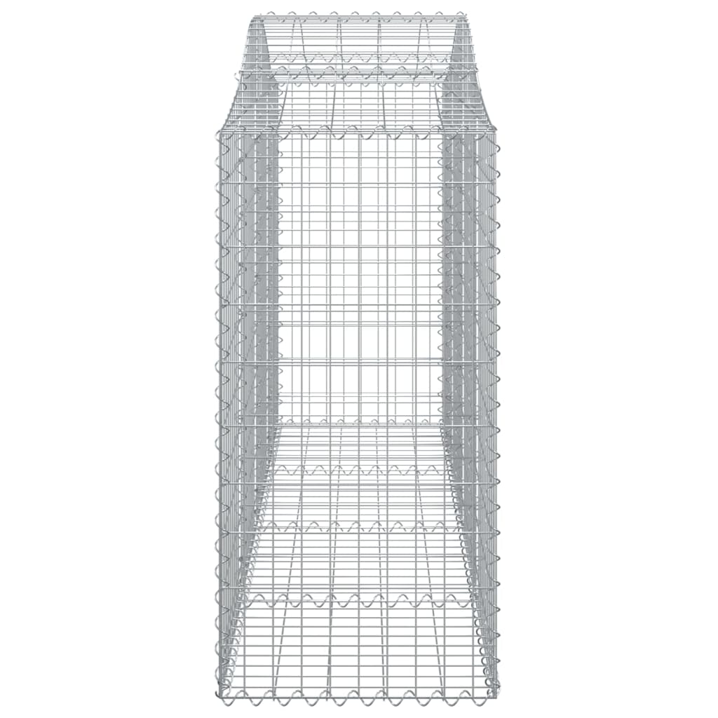 buet gabionkurv 200x50x100/120 cm galvaniseret jern