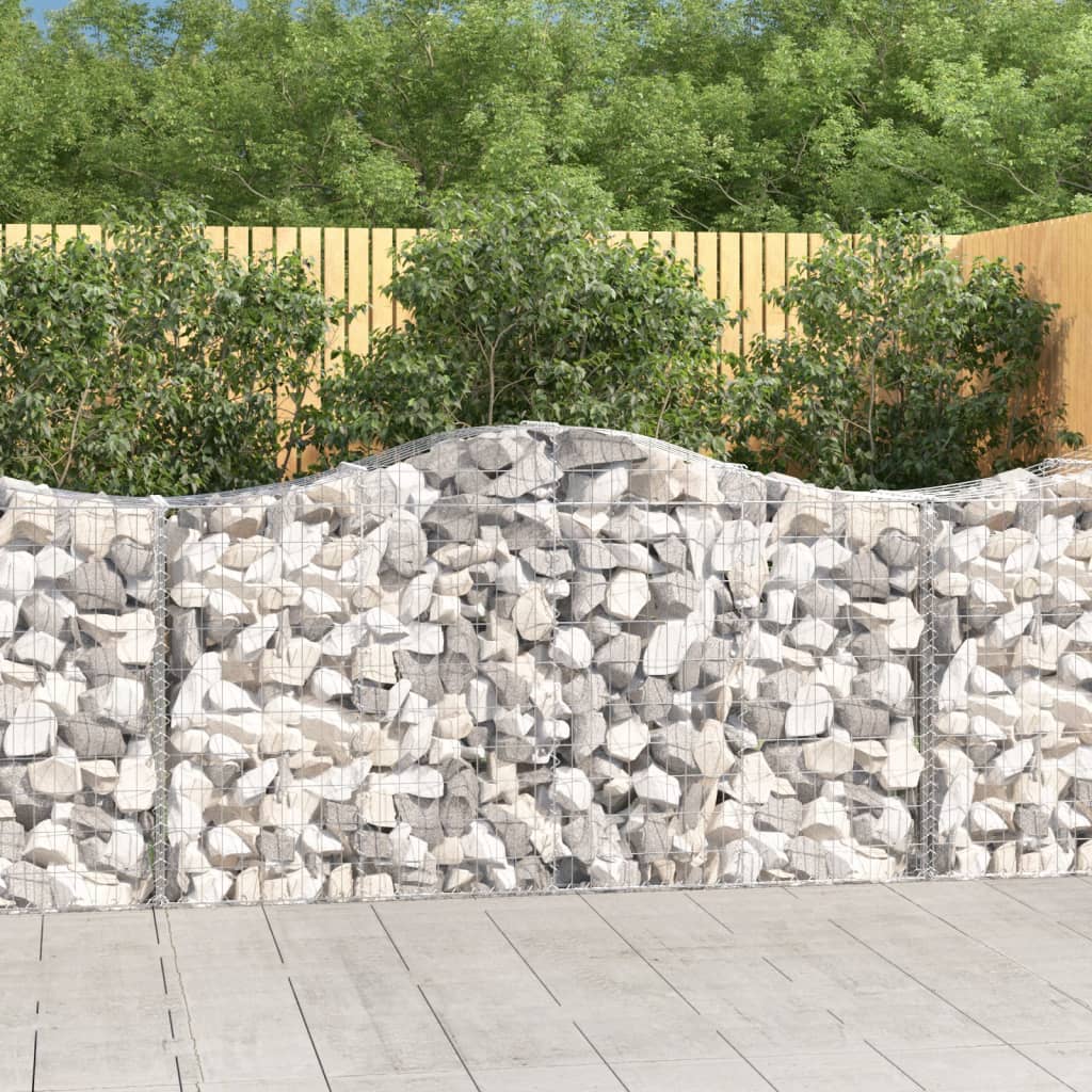 buet gabionkurv 200x50x100/120 cm galvaniseret jern