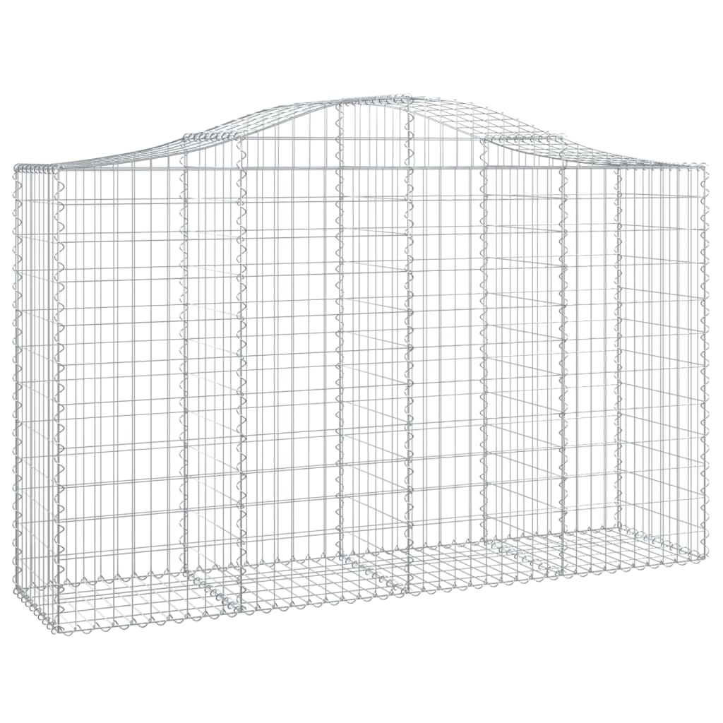 buet gabionkurv 200x50x120/140 cm galvaniseret jern