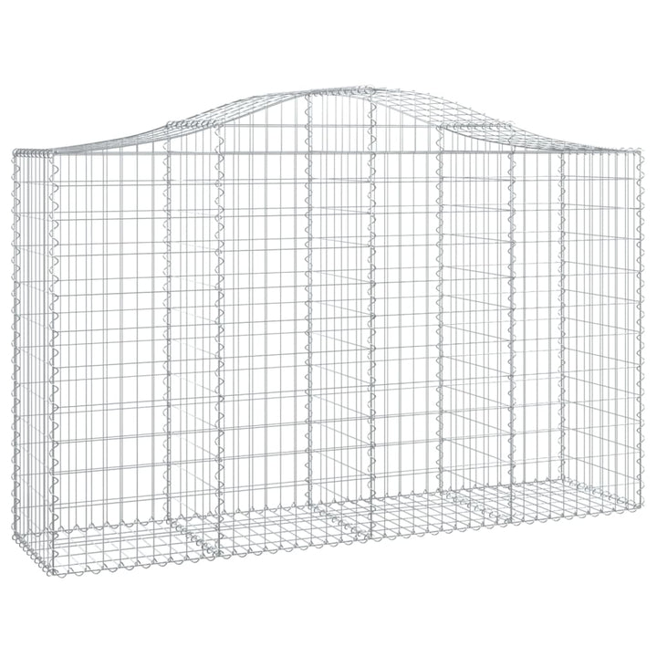 buet gabionkurv 200x50x120/140 cm galvaniseret jern