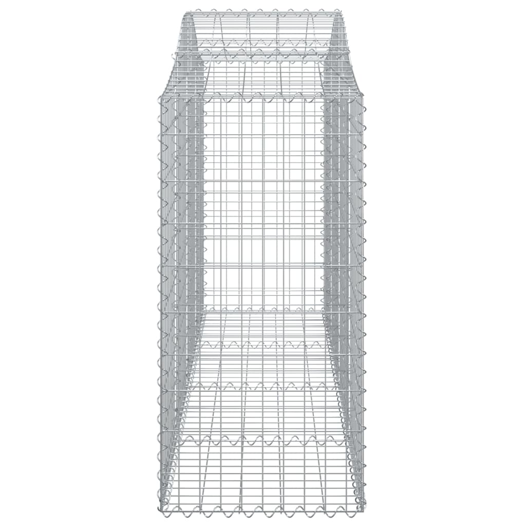buet gabionkurv 200x50x120/140 cm galvaniseret jern