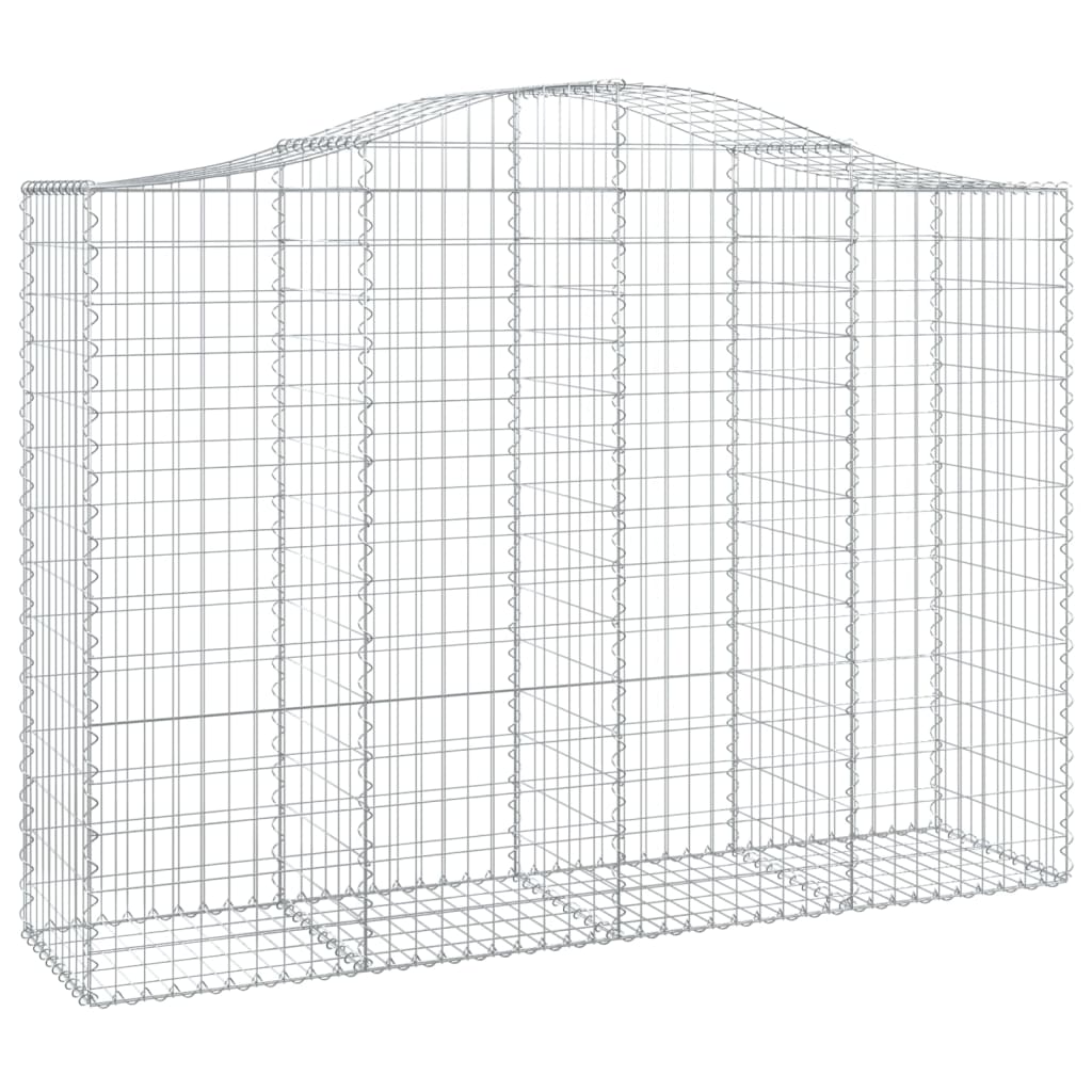 buet gabionkurv 200x50x140/160 cm galvaniseret jern