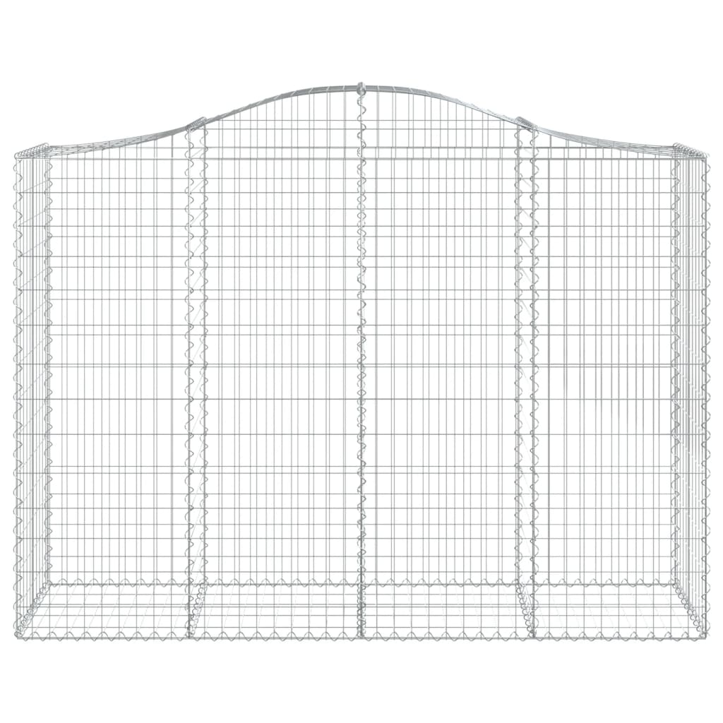 buet gabionkurv 200x50x140/160 cm galvaniseret jern