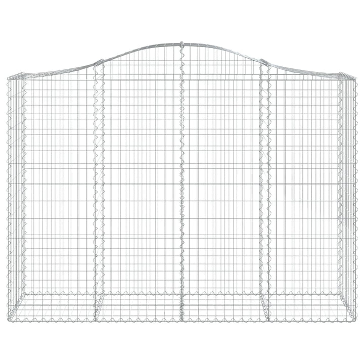 buet gabionkurv 200x50x140/160 cm galvaniseret jern