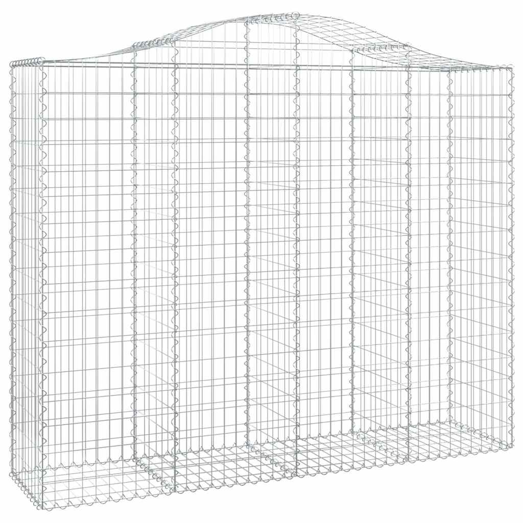 buet gabionkurv 200x50x160/180 cm galvaniseret jern
