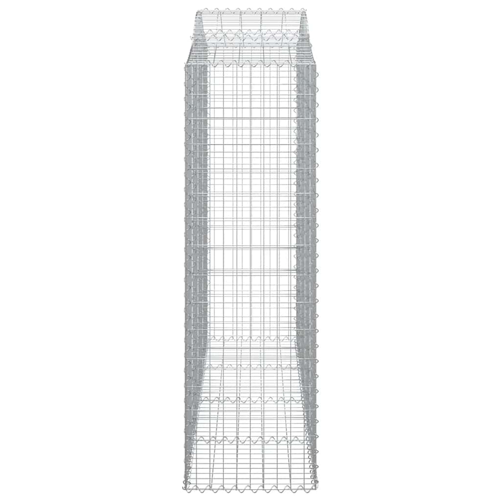 buet gabionkurv 200x50x160/180 cm galvaniseret jern