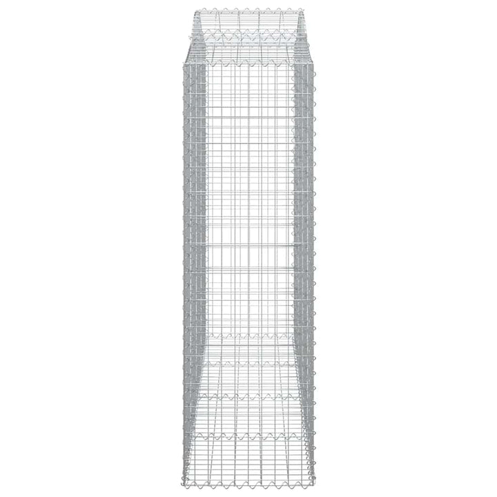 buet gabionkurv 200x50x160/180 cm galvaniseret jern