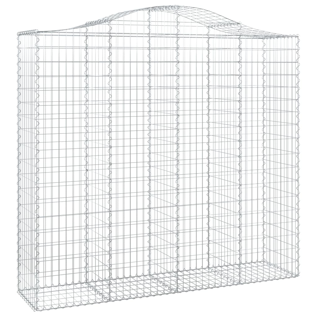buet gabionkurv 200x50x180/200 cm galvaniseret jern