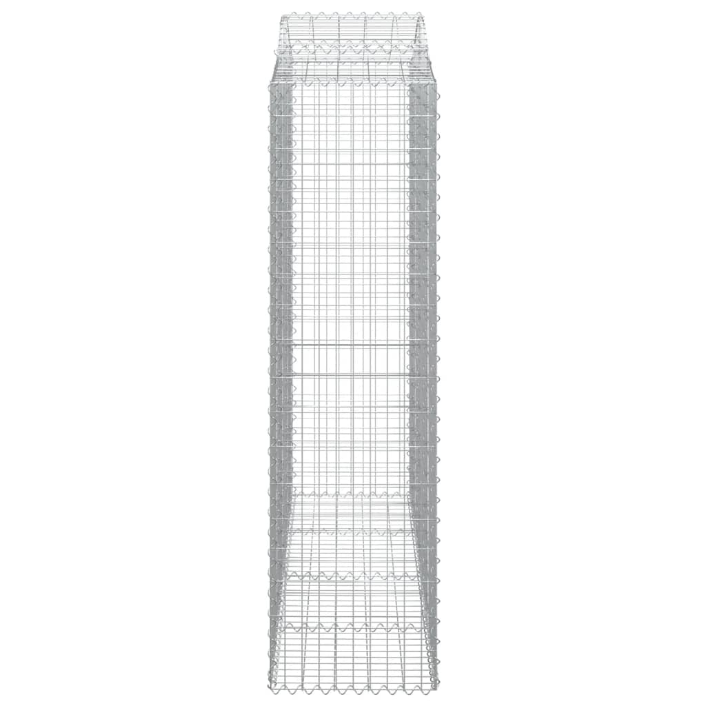 buet gabionkurv 200x50x180/200 cm galvaniseret jern