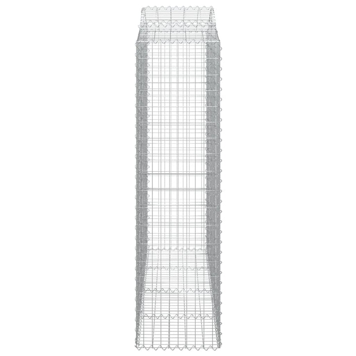 buet gabionkurv 200x50x180/200 cm galvaniseret jern
