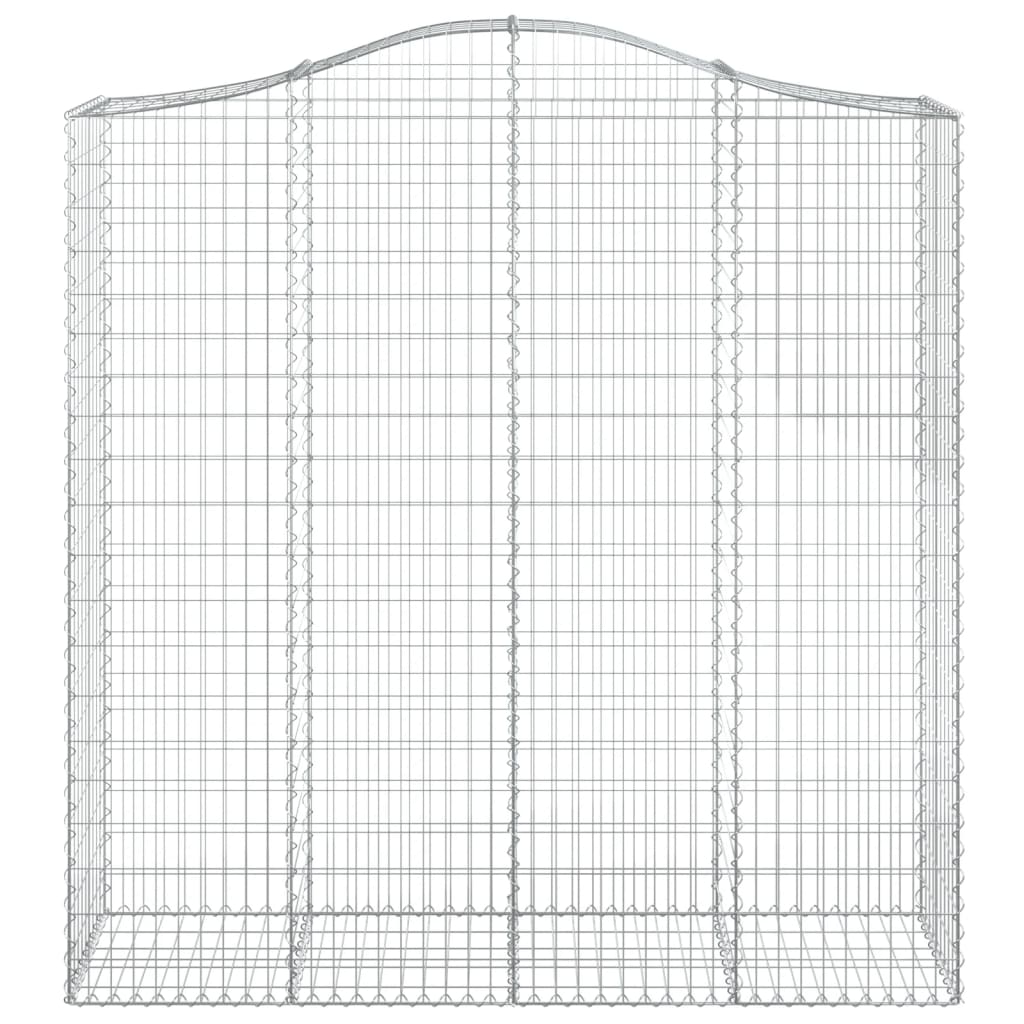 buet gabionkurv 200x50x200/220 cm galvaniseret jern